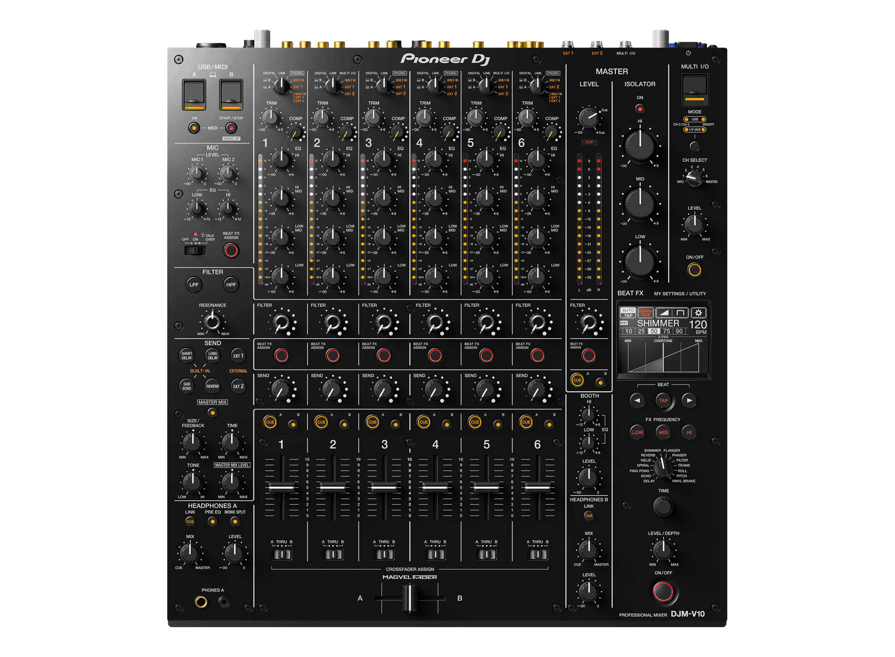 DJM-V10 – Professional 6-Channel DJ Mixer